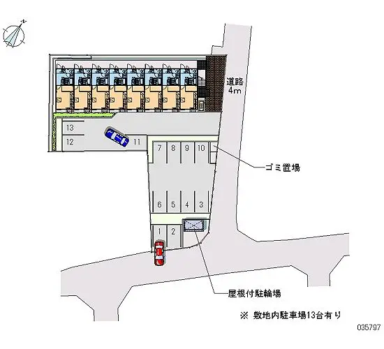 ★手数料０円★彦根市宇尾町 月極駐車場